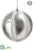 Metallic Ball Ornament - Silver - Pack of 6