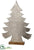 Aluminum Christmas Tree With Wood Base - Silver - Pack of 2