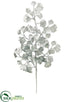 Silk Plants Direct Metallic Gingko Spray - Silver - Pack of 6