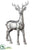 Poly Resin Reindeer - Silver - Pack of 1