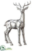 Silk Plants Direct Poly Resin Reindeer - Silver - Pack of 1