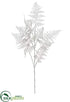 Silk Plants Direct Metallic Asparagus Fern Spray - Silver - Pack of 12