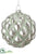 Silk Plants Direct Glass Ball Ornament - Seafoam Silver - Pack of 6