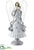 Battery Operated Angel With Light - White Silver - Pack of 1
