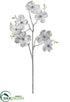 Silk Plants Direct Glittered Dogwood Spray - Silver Silver - Pack of 12