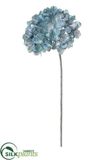 Glittered Hydrangea Spray - Aqua Silver - Pack of 12