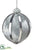 Velvet Ring Ball Ornament - Aqua Silver - Pack of 8