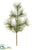 Long Needle Pine Spray - Green Silver - Pack of 12
