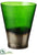 Glass Vase - Green Silver - Pack of 2