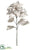 Large Metallic Poinsettia Spray - Pewter Silver - Pack of 12