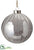 Glass Ball Ornament - Pewter Silver - Pack of 4