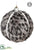 Fur Ball Ornament - Gray Silver - Pack of 6