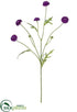 Silk Plants Direct Wild Pompom Spray - Violet - Pack of 24