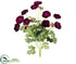Silk Plants Direct Mini Ranunculus Bush - Violet - Pack of 12