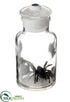 Silk Plants Direct Poison Glass Bottle Ornament - Black - Pack of 6