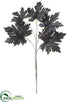 Silk Plants Direct Maple Leaf Spray - Black - Pack of 12