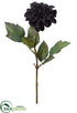 Silk Plants Direct Dahlia Spray Vanilla - Black - Pack of 6