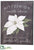 Winter Blooms Poinsettia Wall Decor - White Black - Pack of 6