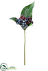 Silk Plants Direct Viburnum Stem - Blue Black - Pack of 24