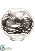 Silk Plants Direct Tea Light Holder - Clear Black - Pack of 6