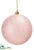 Glittered Plastic Ball Ornament - Pink - Pack of 36