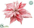 Silk Plants Direct Velvet Poinsettia - Pink - Pack of 12