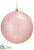 Glittered Plastic Ball Ornament - Pink - Pack of 24