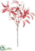 Silk Plants Direct Velvet Ruscus Leaf Spray - Pink - Pack of 12