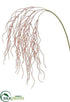 Silk Plants Direct Glittered Grass Hanging Spray - Pink - Pack of 24