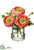 Silk Plants Direct Ranunculus - Pink - Pack of 4