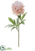 Silk Plants Direct Snowed Peony Spray - Snow Pink - Pack of 12