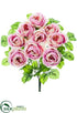 Silk Plants Direct Rose Bush - Mauve Pink - Pack of 6