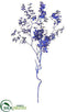 Silk Plants Direct Metallic Chestnut Leaf Spray - Blue - Pack of 12