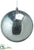 Mercury-Look Plastic Ball Ornament - Blue - Pack of 6