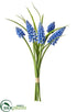 Silk Plants Direct Muscari Bundle - Blue - Pack of 24