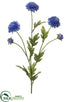Silk Plants Direct Pom-Pom Mum Spray - Blue Delphinium - Pack of 6