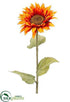 Silk Plants Direct Sunflower Spray - Flame - Pack of 12