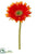 Silk Plants Direct Gerbera Daisy Spray - Flame - Pack of 12