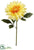 Dahlia Spray - Yellow Flame - Pack of 6