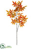 Silk Plants Direct Sorbus Leaf Spray - Orange Flame - Pack of 6