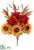 Silk Plants Direct Sunflower, Peony Mixed Bush - Orange Flame - Pack of 12