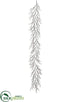 Silk Plants Direct Snowed, Glittered Plastic Twig Garland - White Glittered - Pack of 6