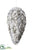 Silk Plants Direct Pine Cone Ornament - Gray Glittered - Pack of 12