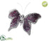 Silk Plants Direct Mosaic Glass Butterfly - Lilac - Pack of 12