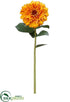 Silk Plants Direct Zinnia Stem - Gold Old - Pack of 12