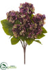 Silk Plants Direct Hydrangea Bush - Purple Plum - Pack of 12
