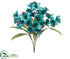 Silk Plants Direct Cymbidium Orchid Bush - Teal - Pack of 12