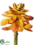 Silk Plants Direct Echeveria Pick - Mustard Terra Cotta - Pack of 12