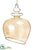 Glass Bell Shape Ornament - Amber - Pack of 4