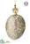 Rhinestone Fleur-De-Lys Finial Ornament - Gold Amber - Pack of 2